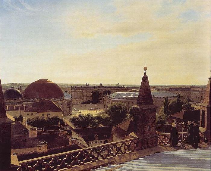 Eduard Gaertner Panorama of Berlin oil painting image